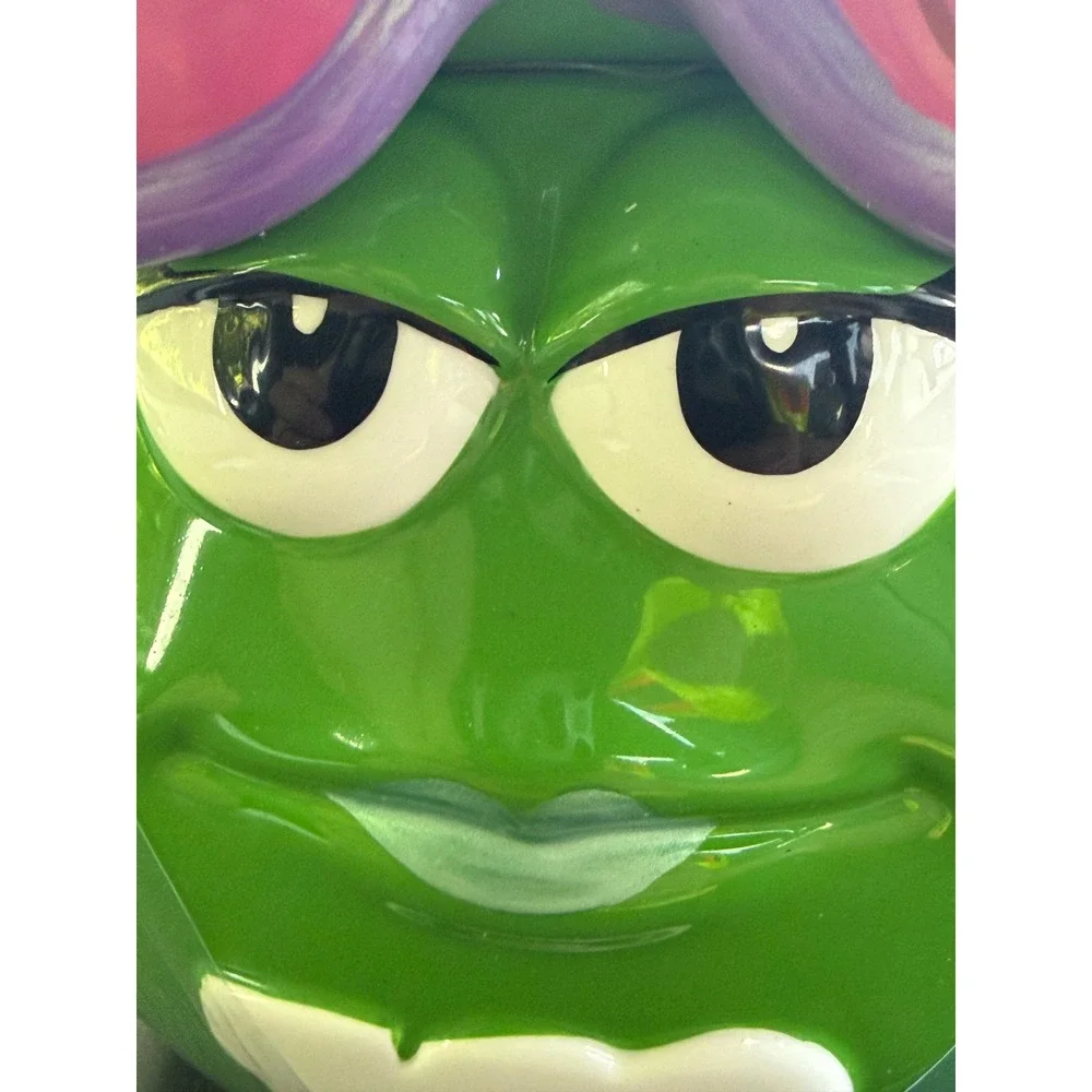 Green M&M Ms Green Eye Candy Ceramic Jar Galerie 2007 Vintage New Sealed